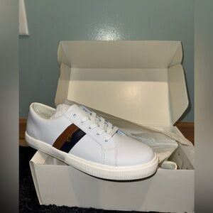White and Brown Men's Sneakers